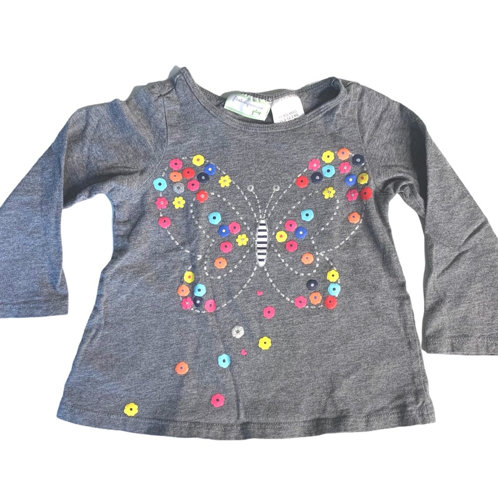 First Impression 18M long tee EUC sequin butterfly